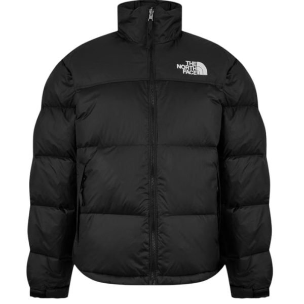 The north face nuptse jacket 700 black stock image