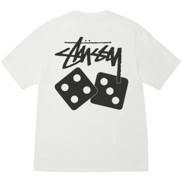 stussy dice tee naural