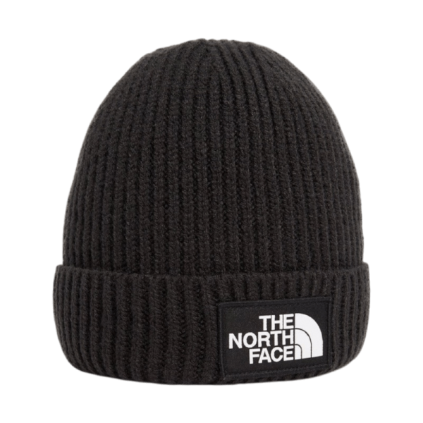 The North Face шапка Box logo cuffed beanie in black