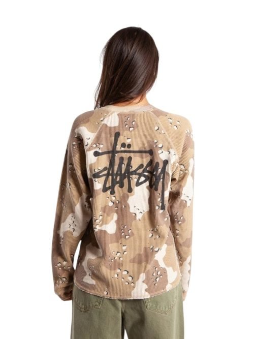 Stussy Raglan Thermal Basic Stock Desert Camo